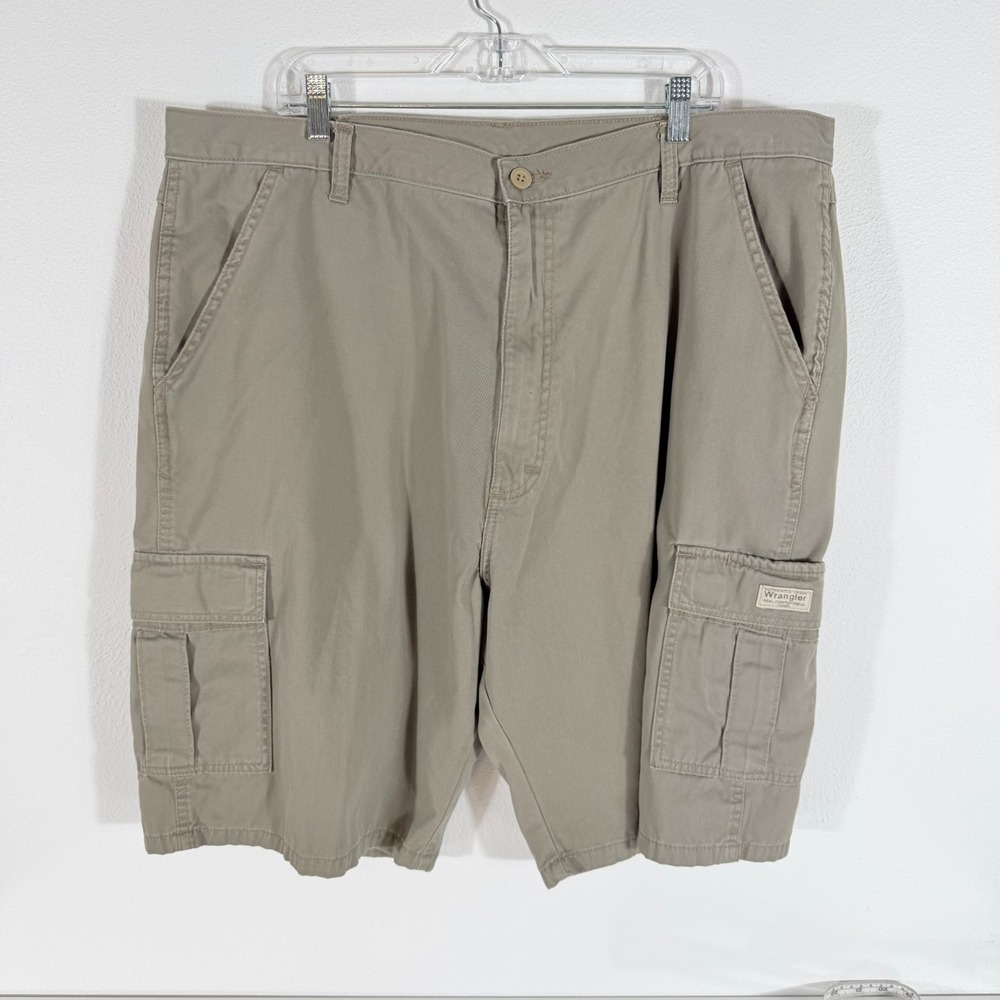Wrangler Authentics Mens Cargo Tan Khaki Shorts Size 42 Regular Gorpcore